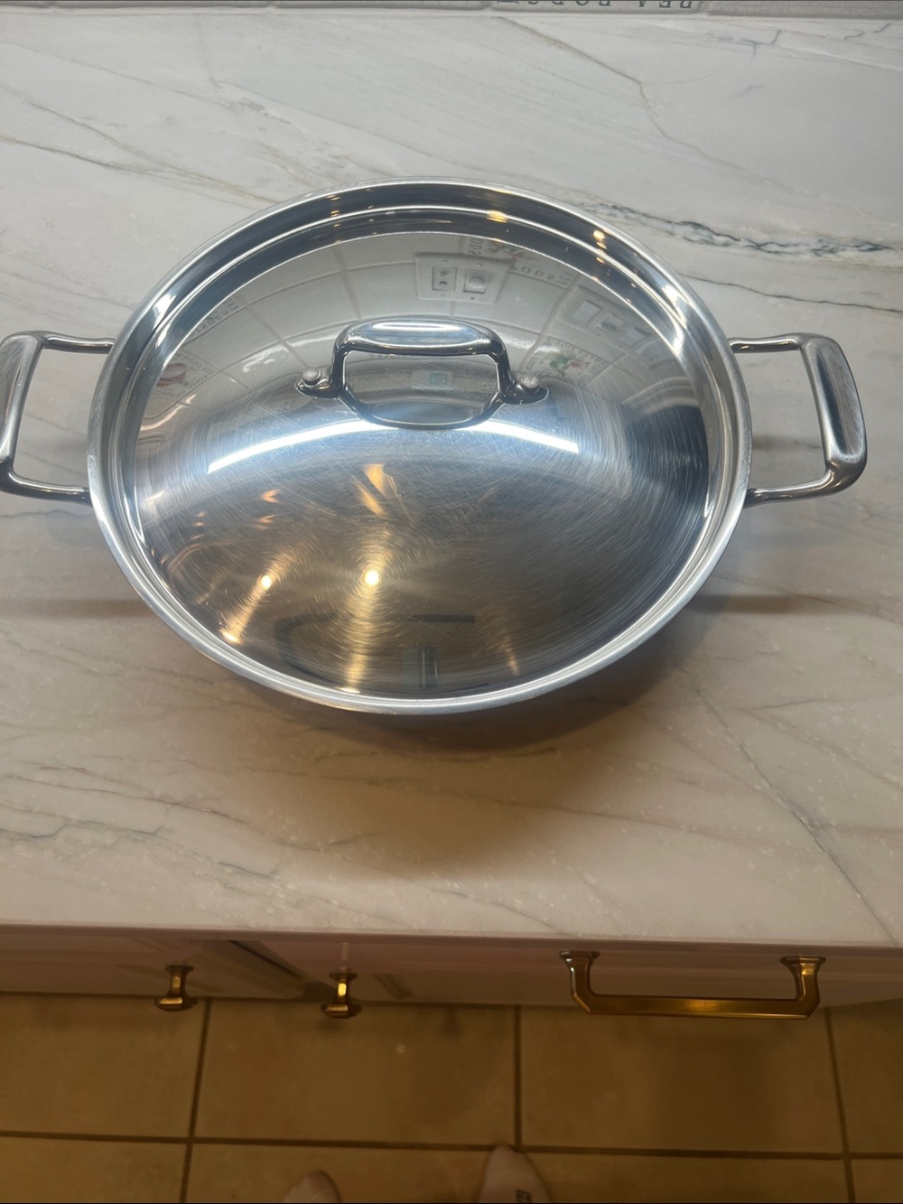 TRAMONTINA TRI-PLY CLAD Stainless Steel Covered Casserole Pan - Silver